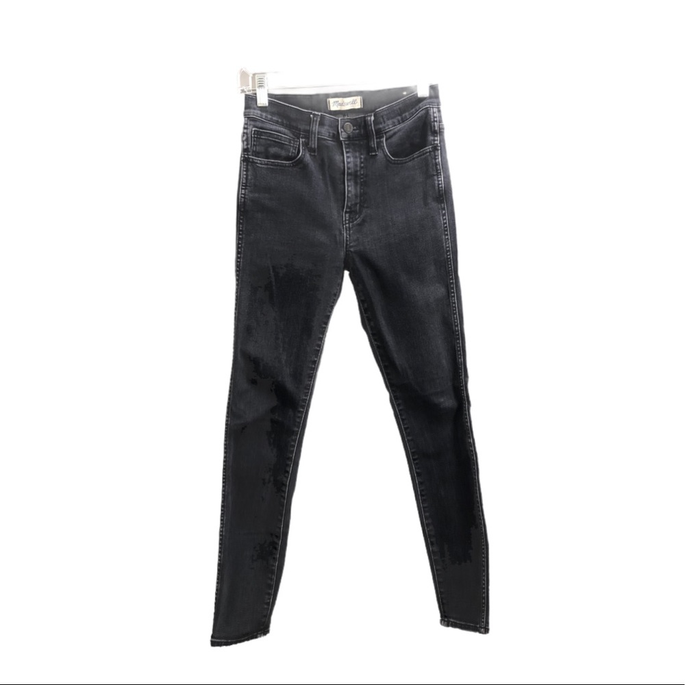 Madewell Black Wash 10" High Riser Skinny Skinny Denim Jean